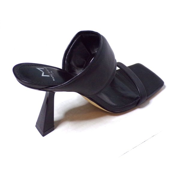 🆕 MARC FISHER Deann Slide Flared Heel Sandals Shoes Black 6.5 - Picture 8 of 10